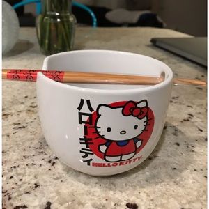 Hello Kitty ramen bowl.